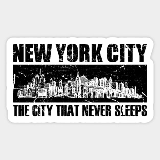 New York City Never Sleeps Sticker
